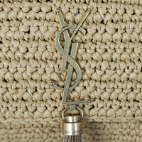 Saint Laurent Kate 99 Tassel Chain Bag Raffia Hardware