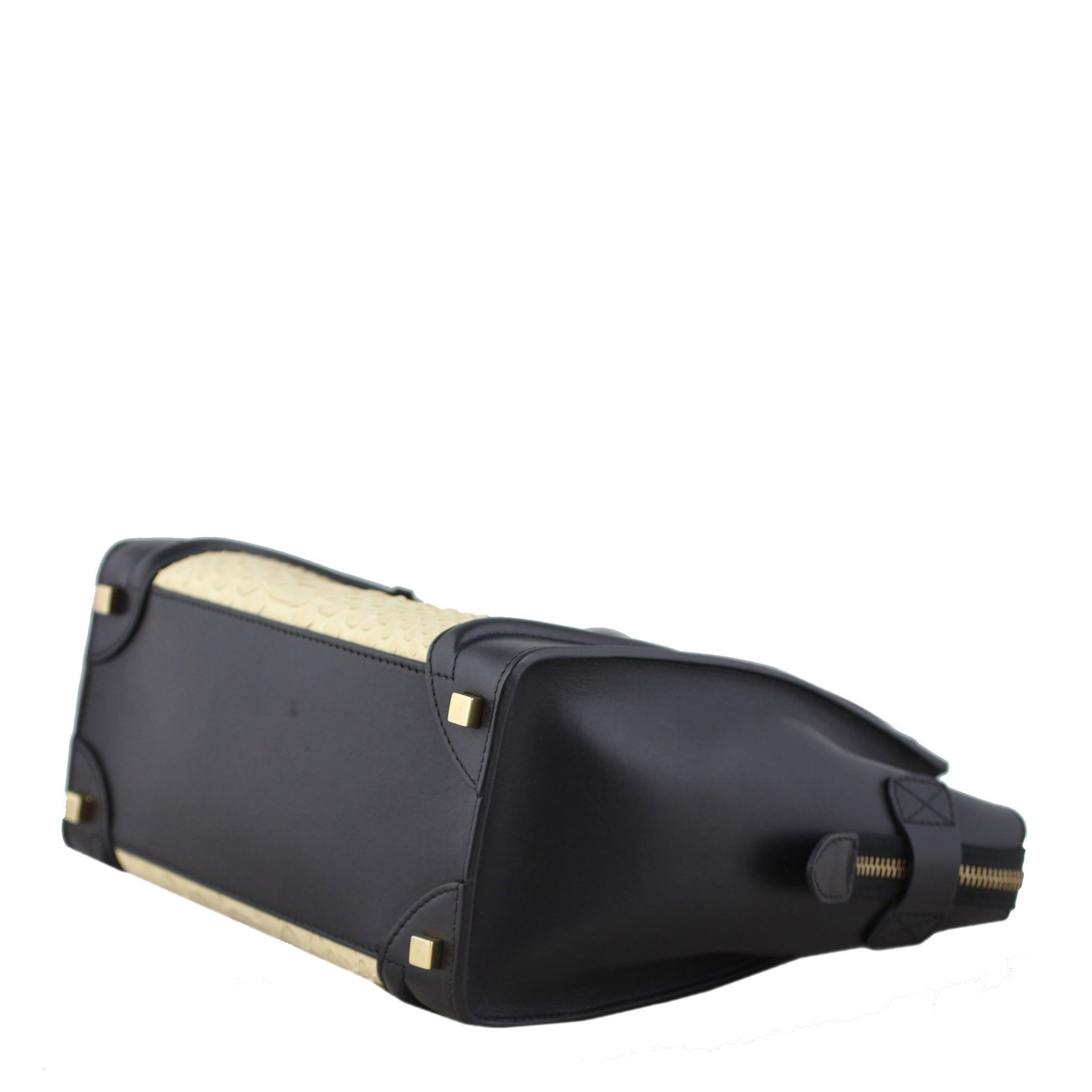 Celine Micro Luggage Tote Python corner