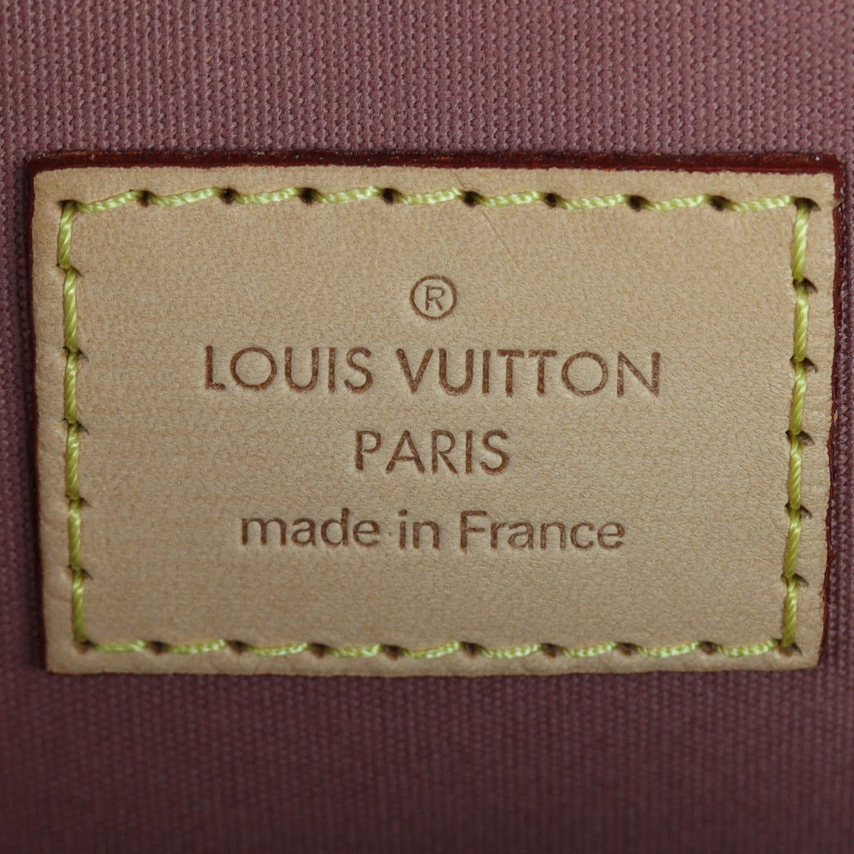 Louis Vuitton Alma BB Monogram Vernis Interior Stamp