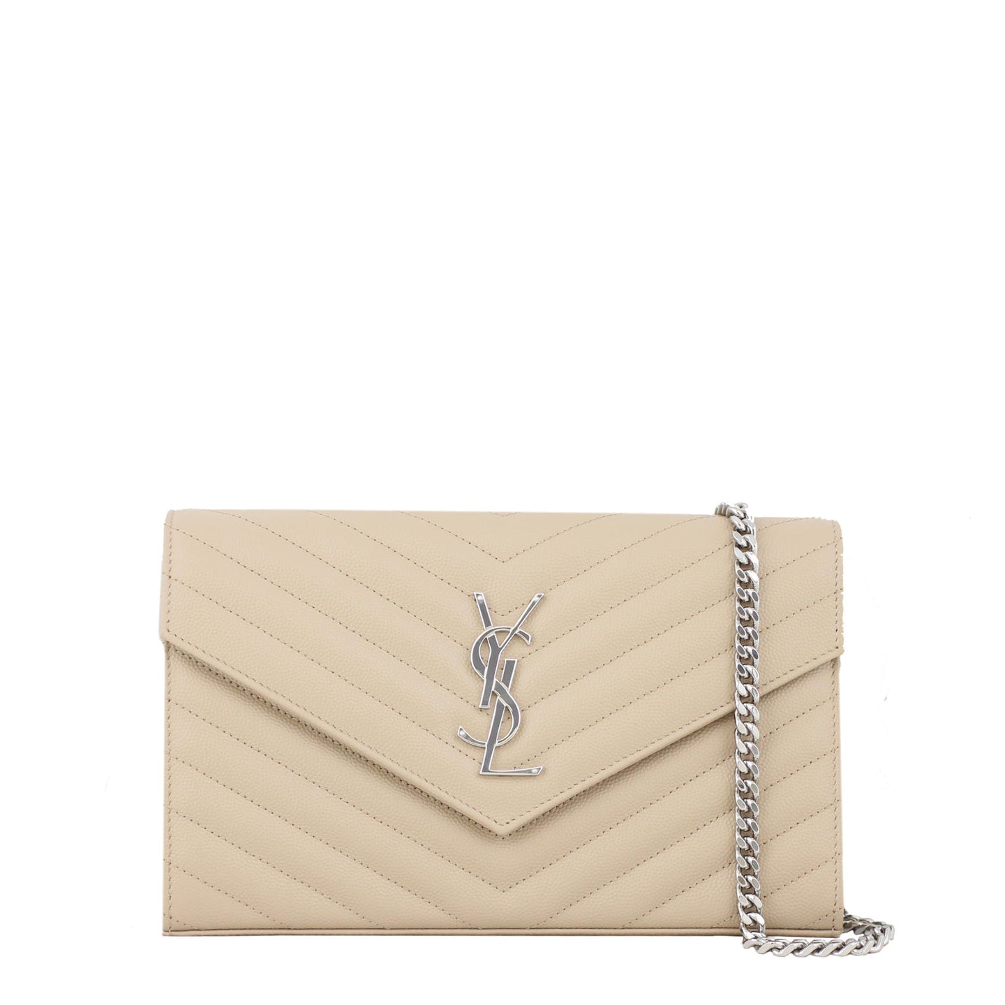Saint Laurent Monogram Chain Wallet front