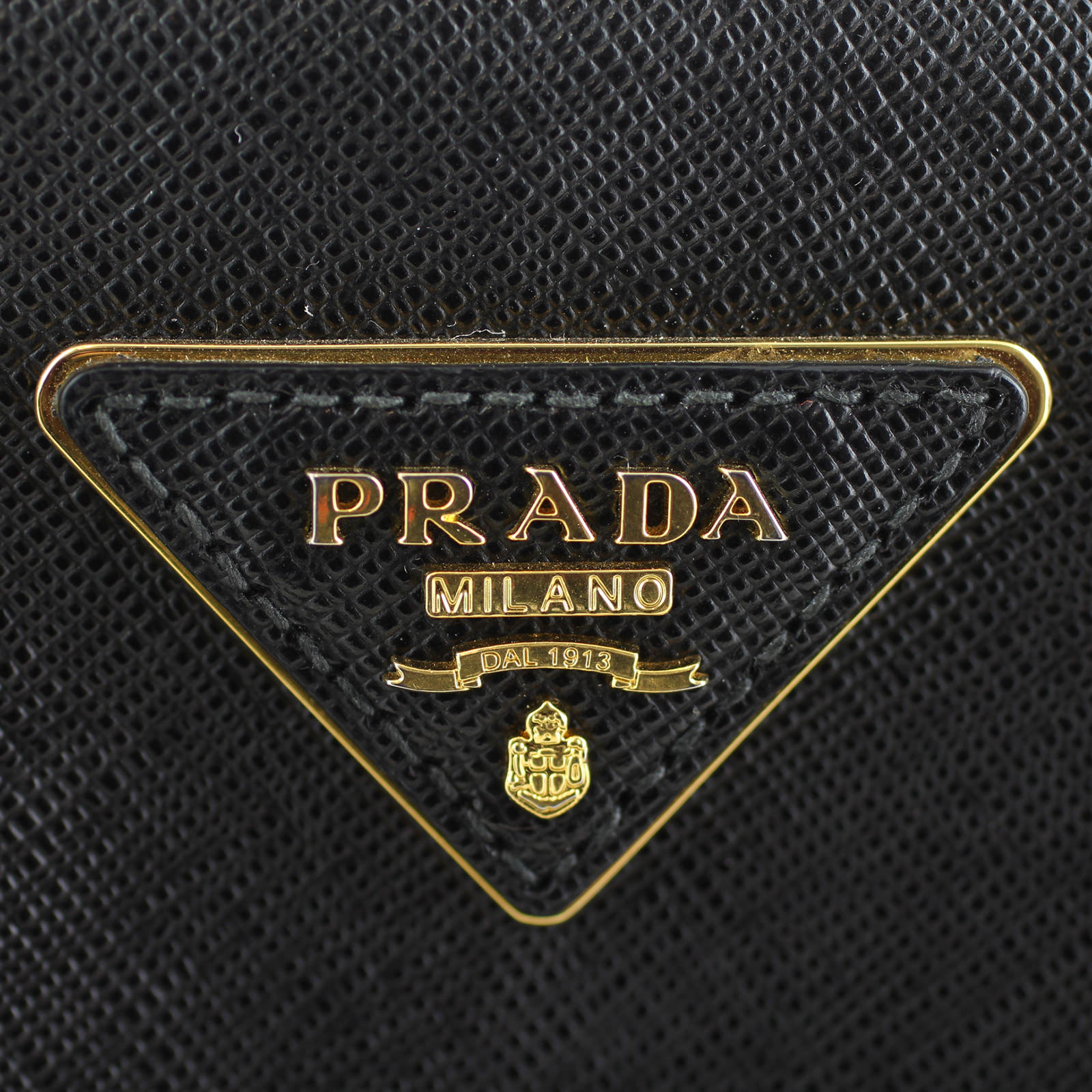 Prada Saffiano Lux Double-zip Tote Large Logo