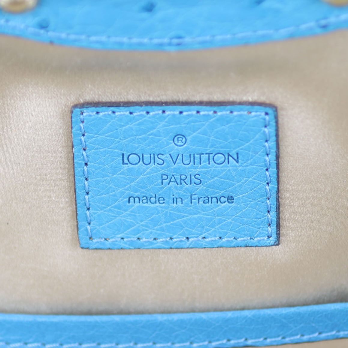 Louis Vuitton Suede and Ostrich Theda GM Made in Stamp