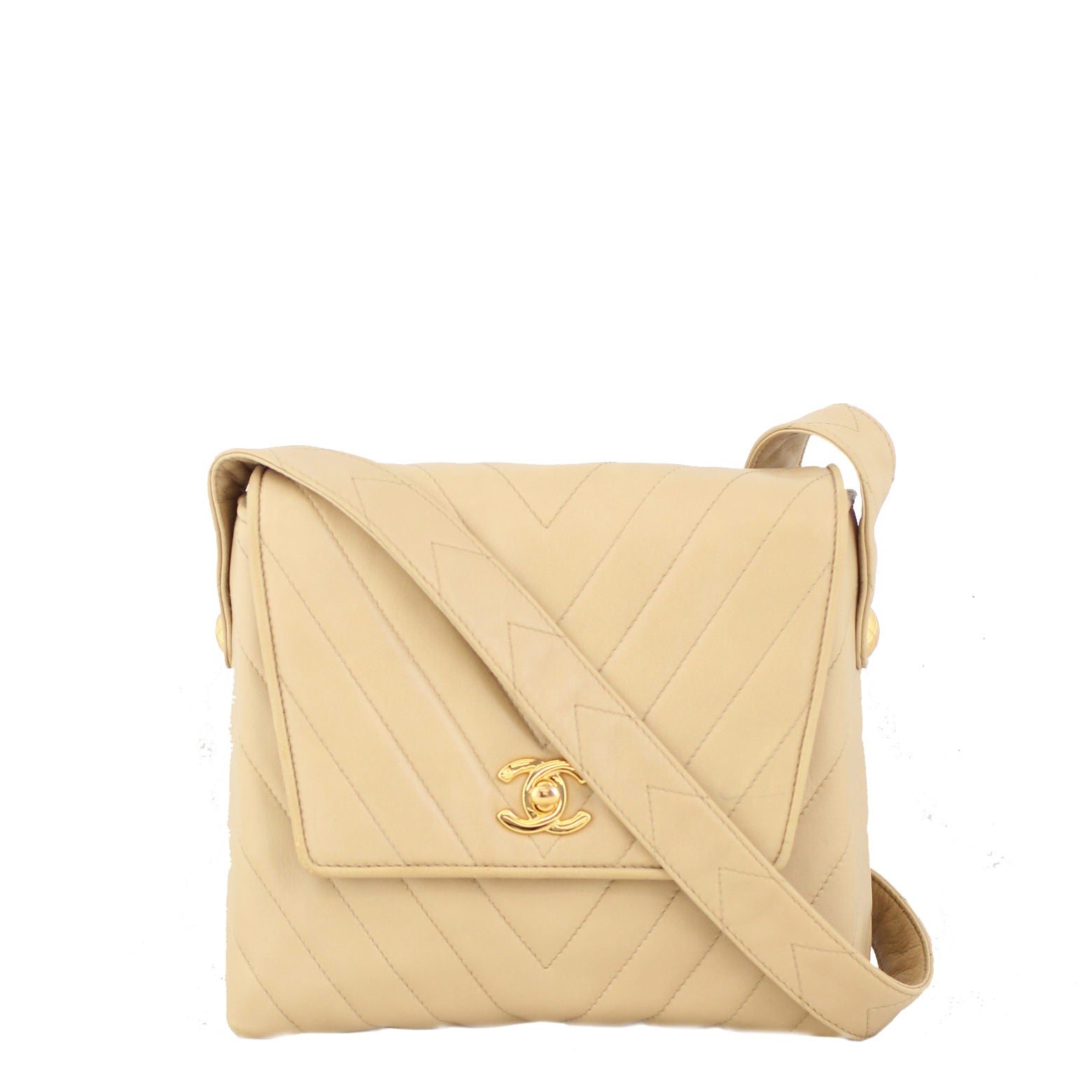 Chanel Chevron Box Flap Vintage front