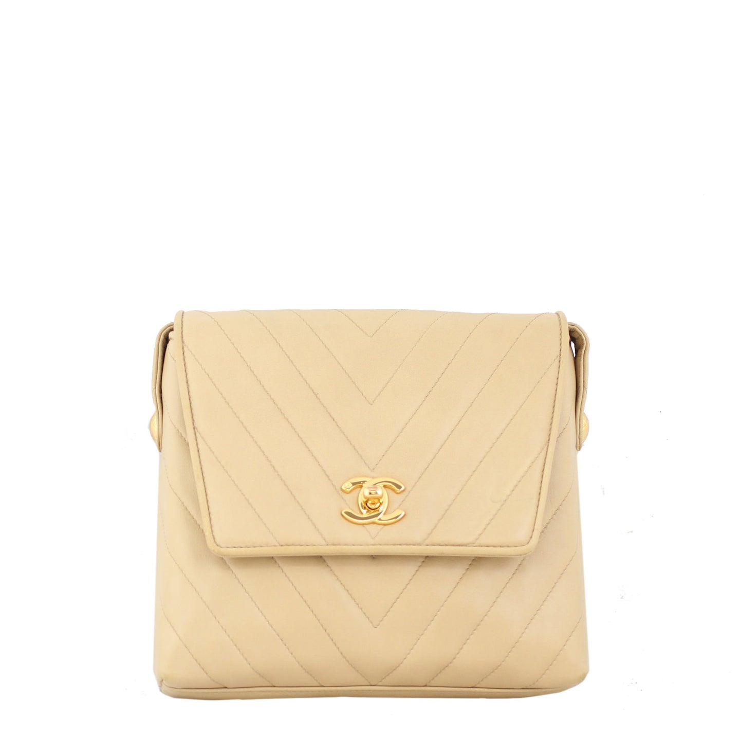 Chanel Chevron Box Flap Vintage front