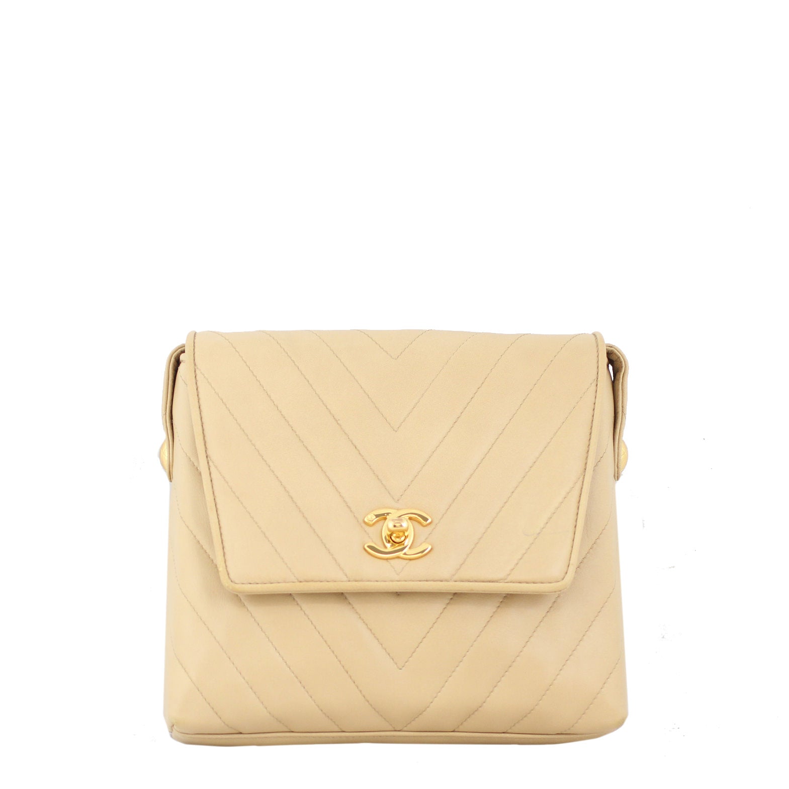 Chanel Chevron Box Flap Vintage front