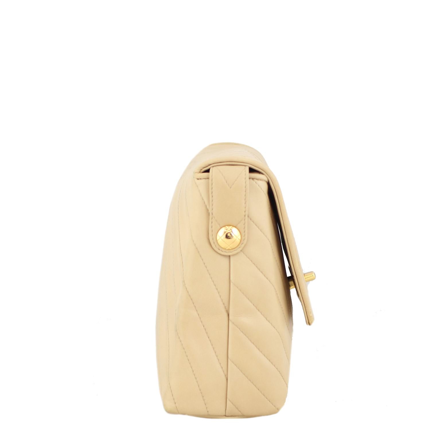 Chanel Chevron Box Flap Vintage side