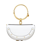 Chloe Nile Minaudiere Bracelet Bag Croc-Embossed