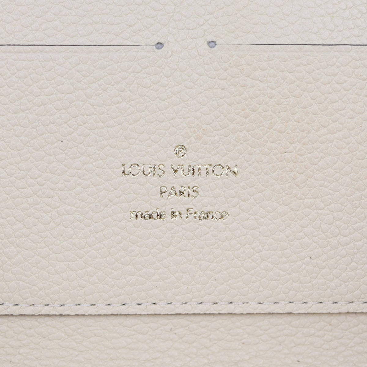 Louis Vuitton Zippy Wallet Monogram Empreinte (white) Interior Stamp