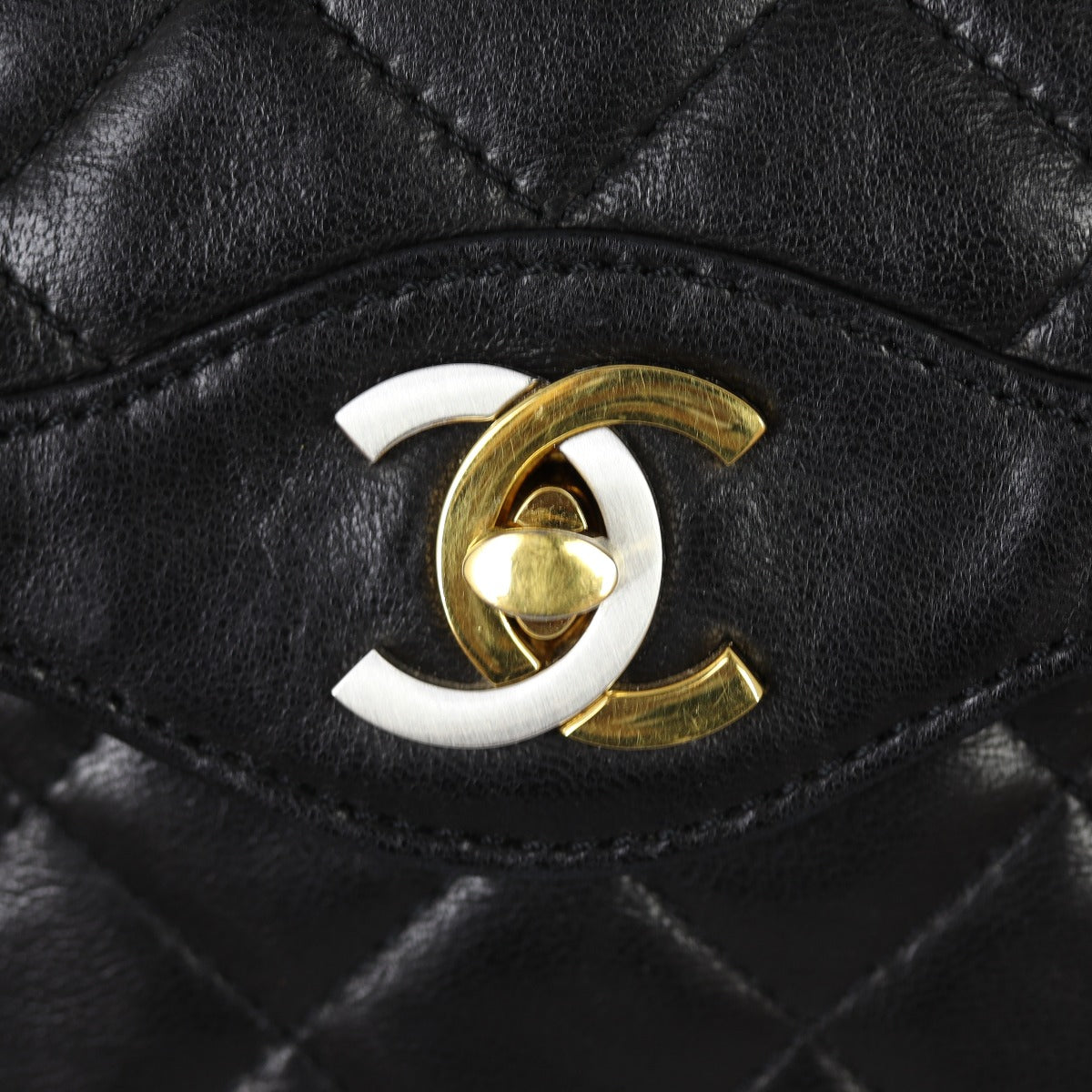 Chanel Two Tone CC Double Flap