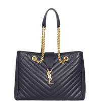 Saint Laurent Chevron Shopping Tote