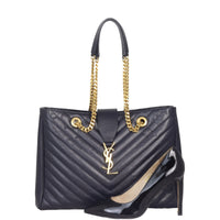 Saint Laurent Chevron Shopping Tote