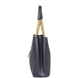 Saint Laurent Chevron Shopping Tote