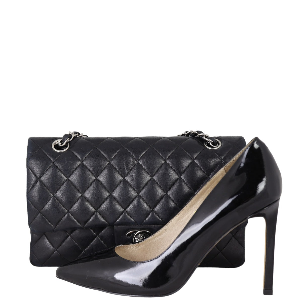 Chanel Classic Double Flap Medium | Black Lambskin 12 Series