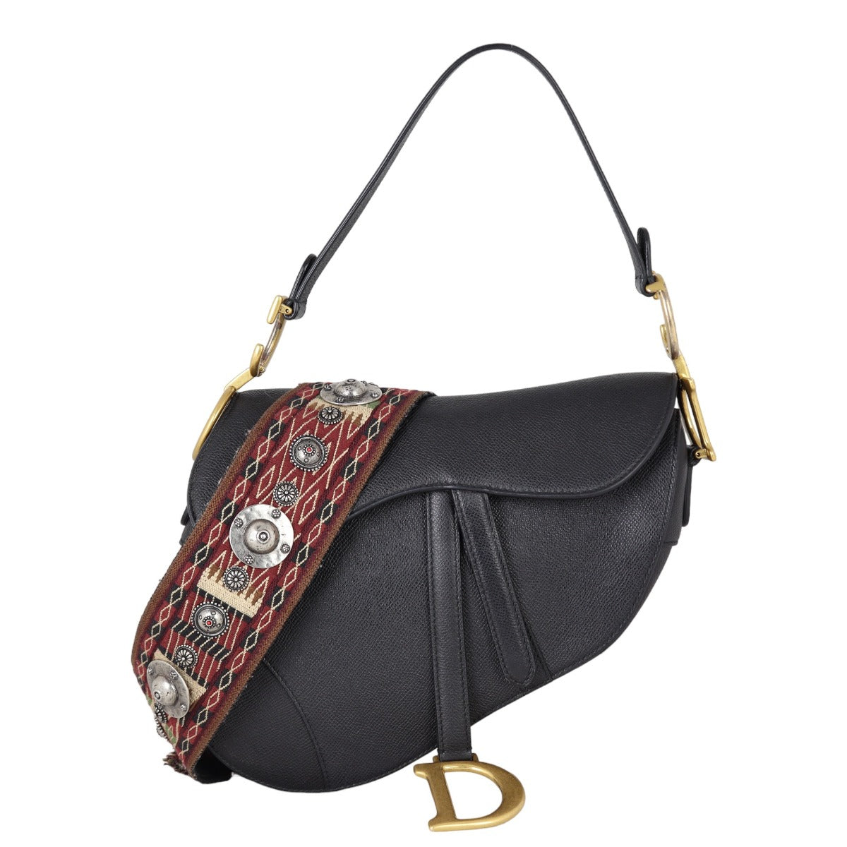 Dior Saddle Bag with Embroidered Strap