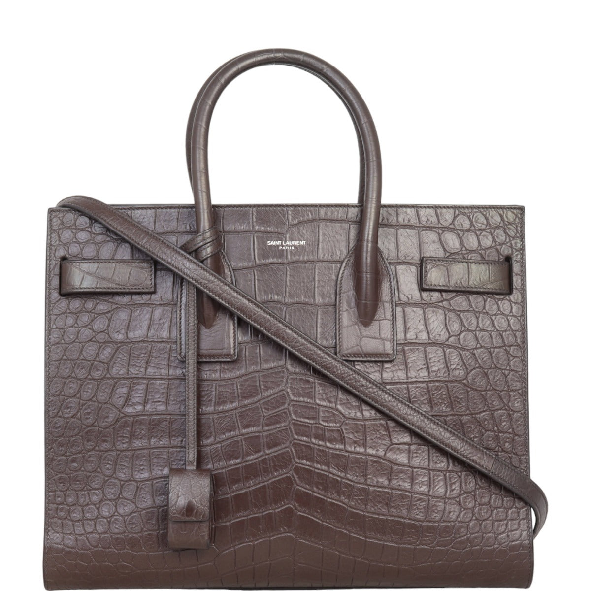 Saint Laurent Sac de Jour Small Croc-Embossed