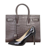 Saint Laurent Sac de Jour Small Croc-Embossed