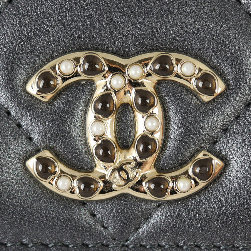 Chanel Embellished CC Compact Wallet Hardware