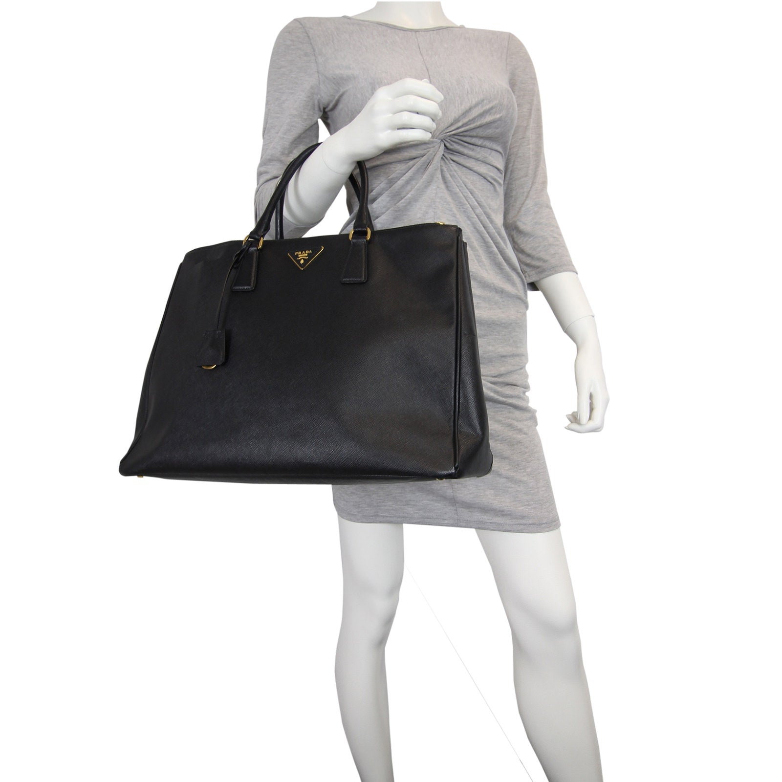 Prada Saffiano Lux Double-zip Tote Large Mannequin