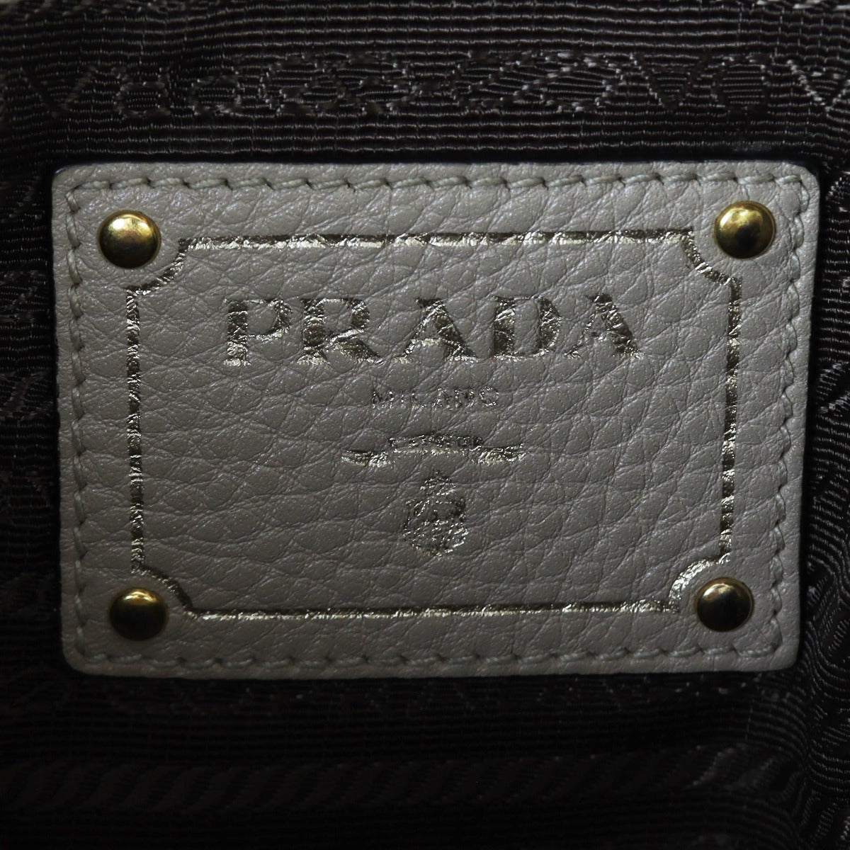 Prada Vitello Daino Tote Interior Stamp