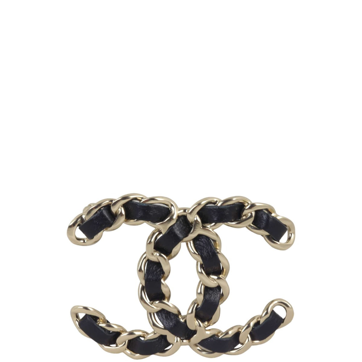 Chanel CC Leather Brooch