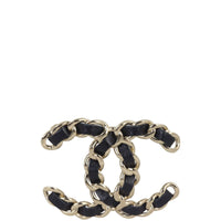 Chanel CC Leather Brooch