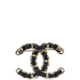 Chanel CC Leather Brooch