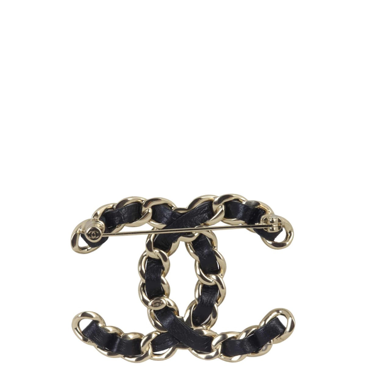 Chanel CC Leather Brooch