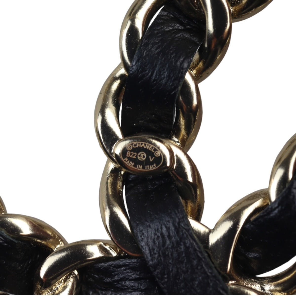 Chanel CC Leather Brooch