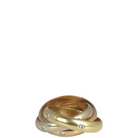 Cartier Constellation 18k White, Rose & Yellow Gold Diamond Trinity Ring