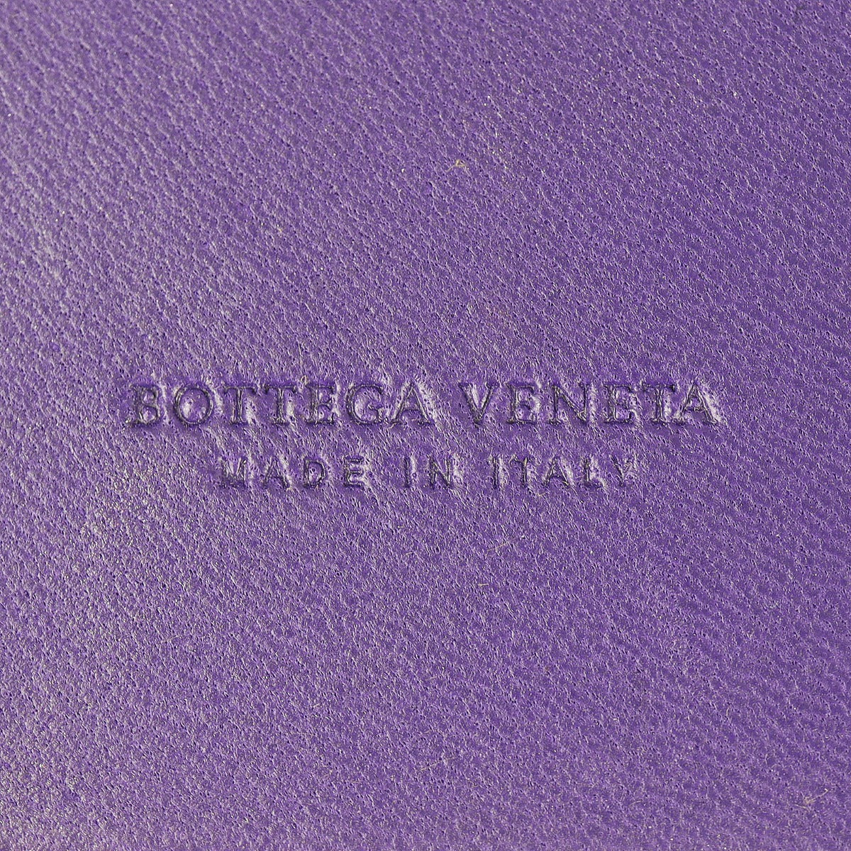Bottega Veneta Python Trim Shoulder Bag (purple) Interior Stamp