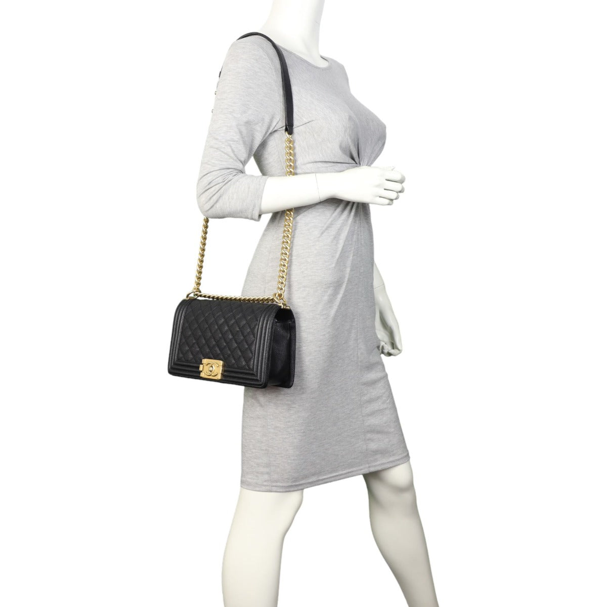 Chanel Boy Old Medium | Black