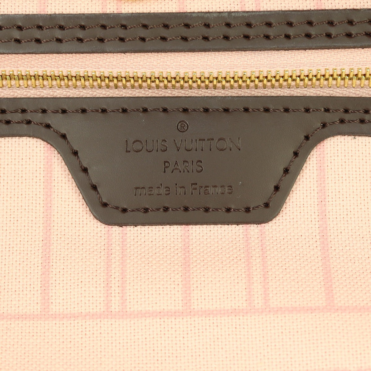 Louis Vuitton Neverfull MM Damier Ebene Interior Stamp