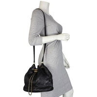 Chanel Coco Pleats Bucket Bag Medium