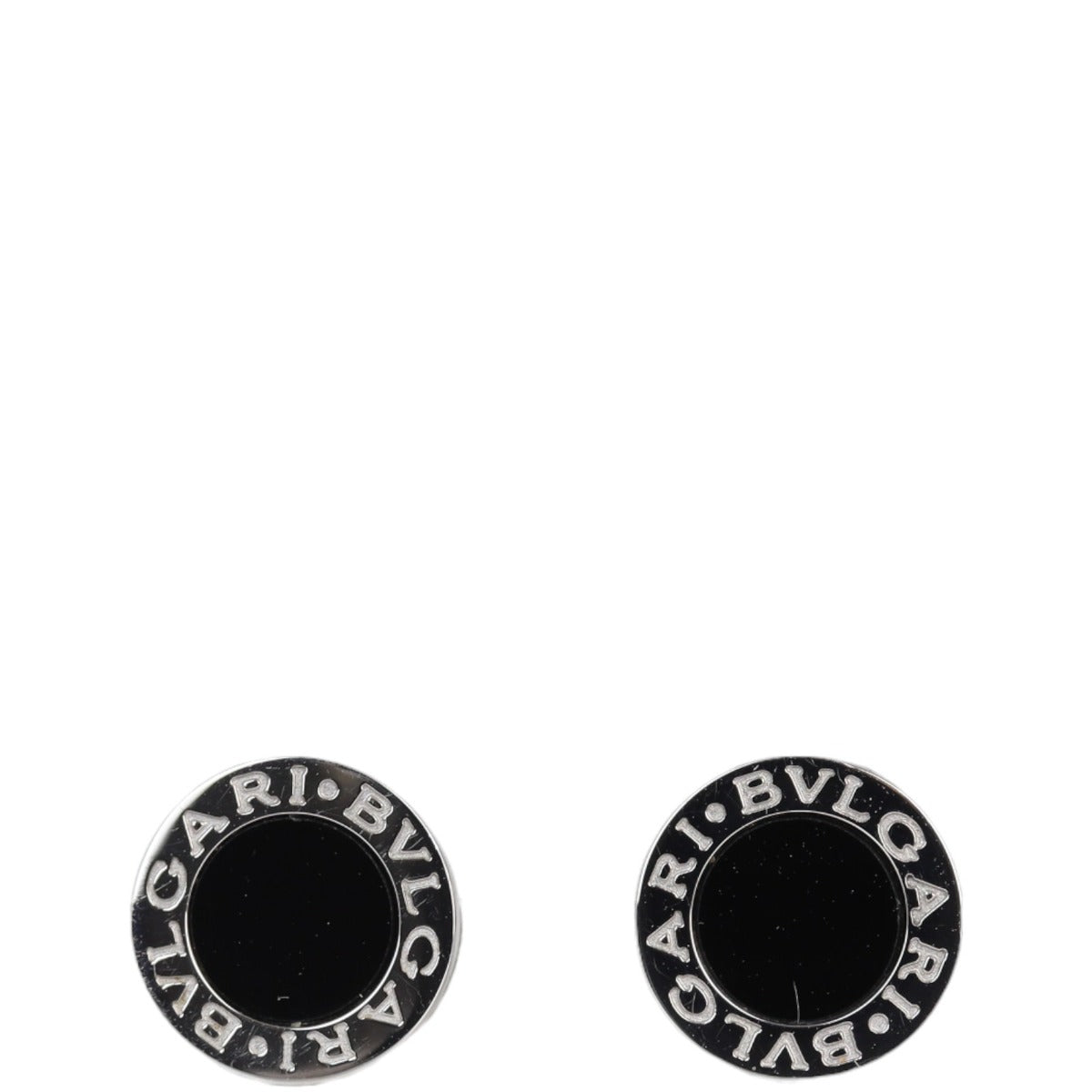 Bvlgari Bvlgari Onyx 18k White Gold Stud Earrings