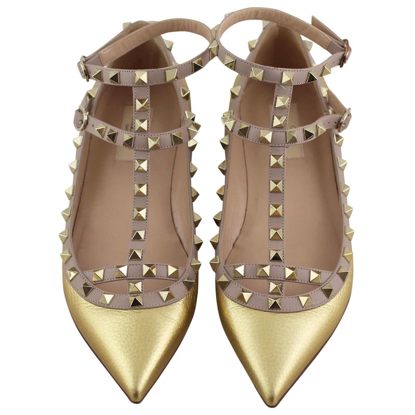 Valentino Rockstud Ballerina Flats Top