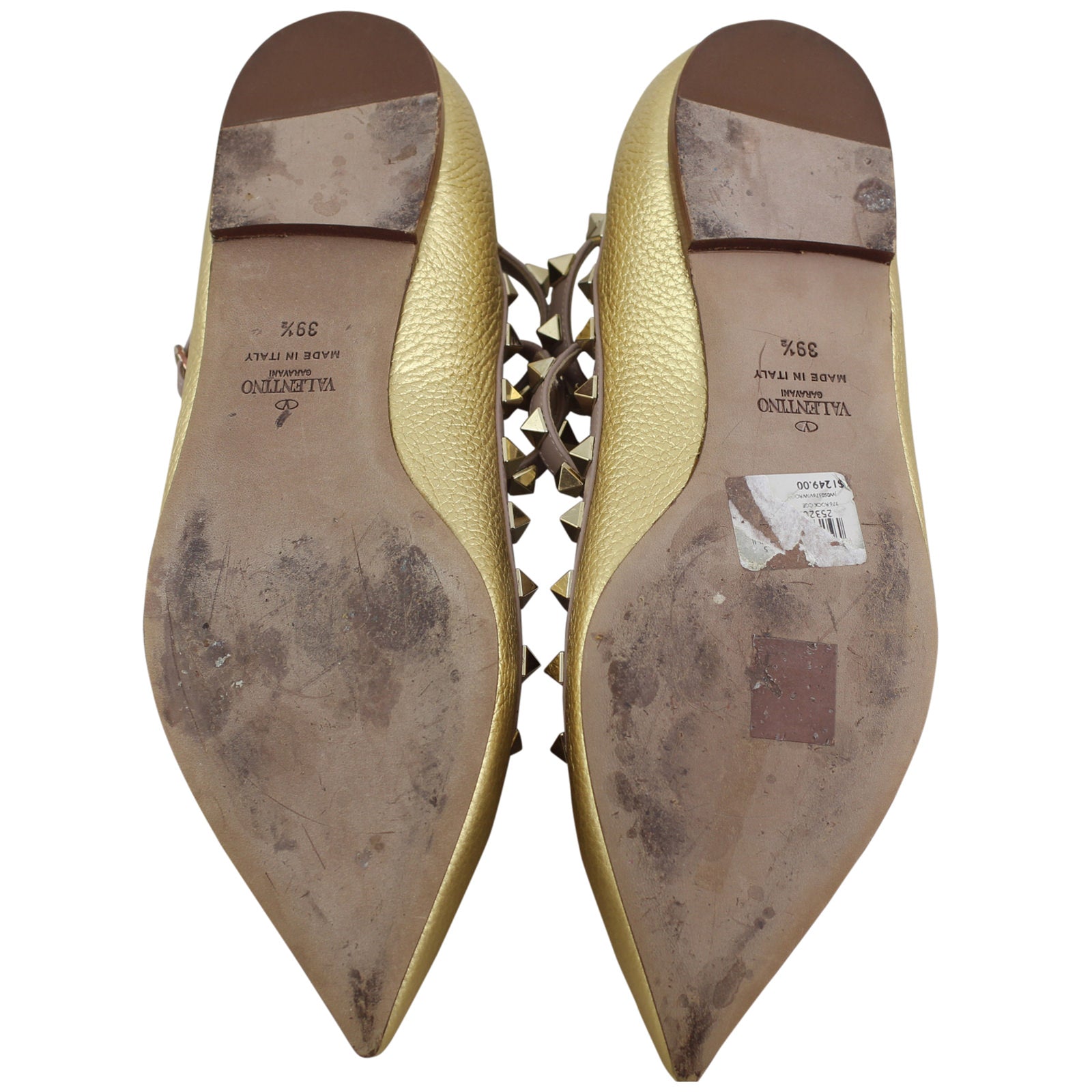 Valentino Rockstud Ballerina Flats Soles