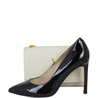 Saint Laurent Kate Tassel Chain Bag Small Croc-Embossed