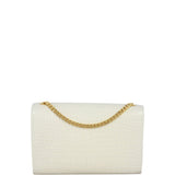 Saint Laurent Kate Tassel Chain Bag Small Croc-Embossed