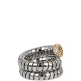 Bvlgari Serpenti Tubogas Spiral Steel 18k Rose Gold Diamond Ring
