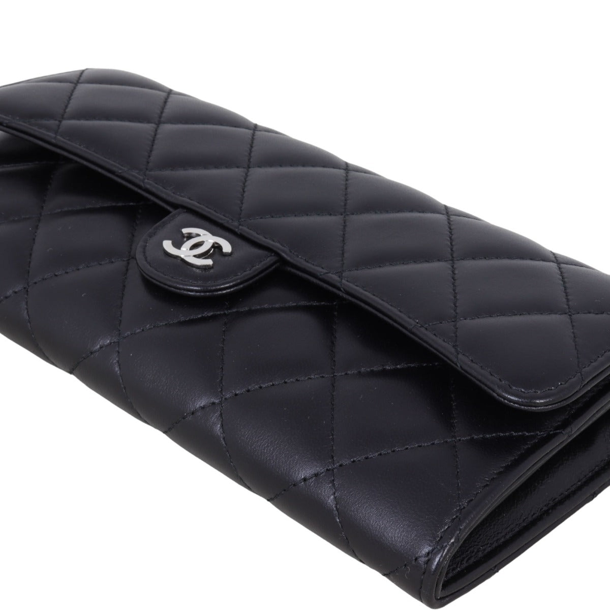 Chanel Classic Flap Long Wallet | Black Diamond