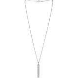 Tiffany & Co Metro Narrow Bar 18k White Gold Diamond Necklace