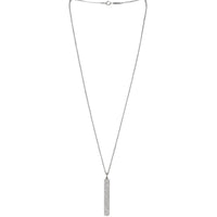 Tiffany & Co Metro Narrow Bar 18k White Gold Diamond Necklace