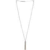 Tiffany & Co Metro Narrow Bar 18k White Gold Diamond Necklace