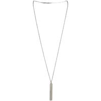 Tiffany & Co Metro Narrow Bar 18k White Gold Diamond Necklace