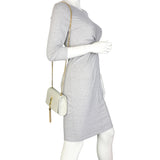 Saint Laurent Kate Tassel Chain Bag Small Croc-Embossed