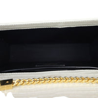 Saint Laurent Kate Tassel Chain Bag Small Croc-Embossed