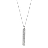 Tiffany & Co Metro Narrow Bar 18k White Gold Diamond Necklace
