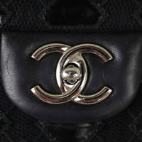 Chanel Classic Single Flap Jumbo Mesh Patent Hardware