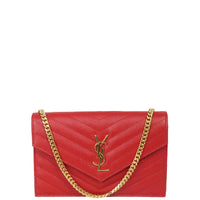 Saint Laurent Cassandre Envelope Chain Wallet