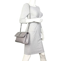 Saint Laurent West Hollywood Croc-Embossed Medium